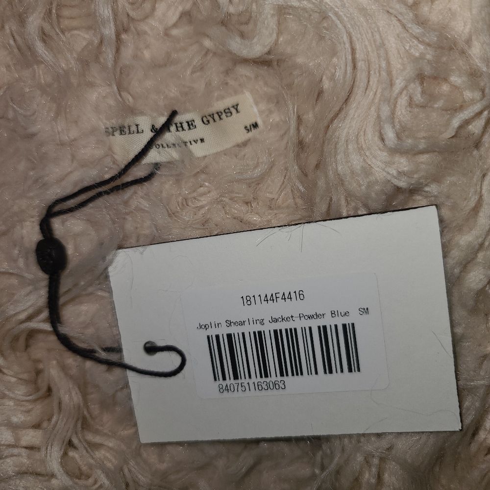 New spell designs joplin jacket shearling S/M blue - Picture 15 of 16